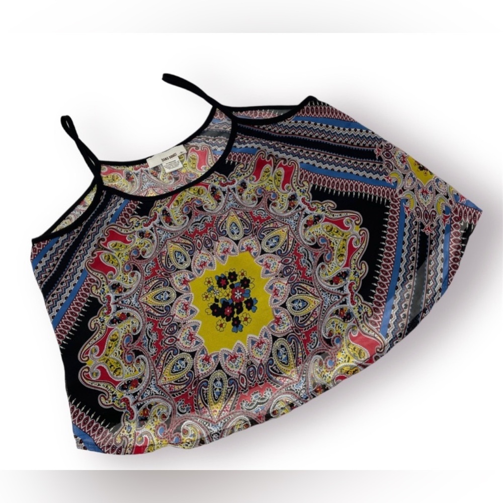 Sans Souci Cropped Floral Print Tank Top - Picture 6 of 8